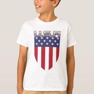 Patriottisch Amerikaans Vlag Schild T-shirt