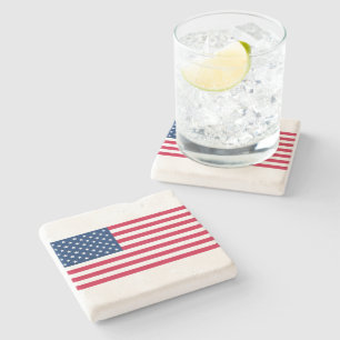 Patriottisch Amerikaans Vlag Stenen Onderzetter
