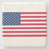 Patriottisch Amerikaans Vlag Stenen Onderzetter (Voorkant)