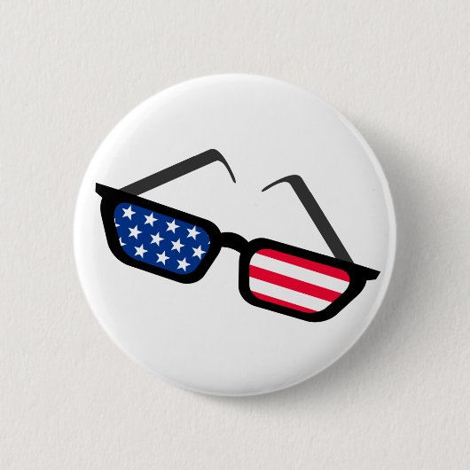 Patriottisch Amerikaans vlaggeendrukglas Ronde Button 5,7 Cm (Voorkant)