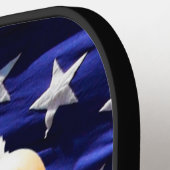 Patriottisch Amerikaans vlaggen-eagle-monogram Pickleball Paddle (Links Detail)