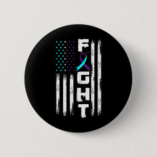 Patriottisch Amerikaans vlaggen - Zelfmoordprevent Ronde Button 5,7 Cm
