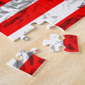 Patriottisch Amerikaans vlaggenontwerp Legpuzzel (Zijkant)