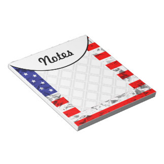 Patriottisch Amerikaans vlaggenontwerp Notitieblok