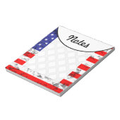 Patriottisch Amerikaans vlaggenontwerp Notitieblok (Gedraaid)