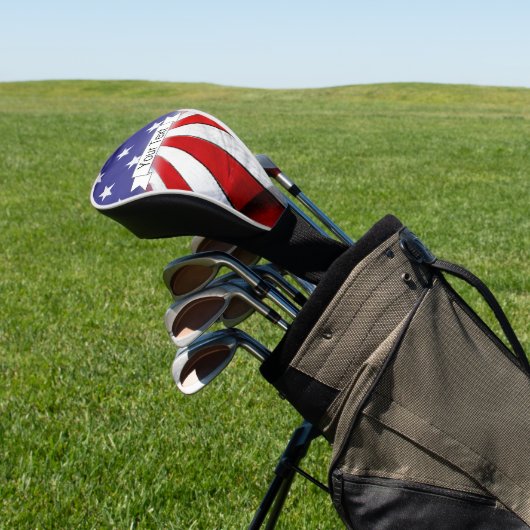 Patriottisch Amerikaans vlaggenschip Golfheadcover (Insitu)