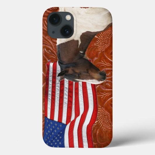Patriottisch Amerikaans vlaggetje, pinto- en kunst Case-Mate iPhone Case (Achterkant)