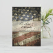  Patriottisch Amerikaans vlaghuwelijk Kaart (Staand voorkant)