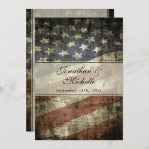  Patriottisch Amerikaans vlaghuwelijk Kaart