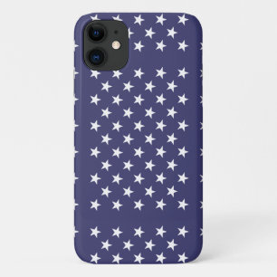Patriottisch Amerikaans vlagpatroon met witte ster iPhone 11 Hoesje