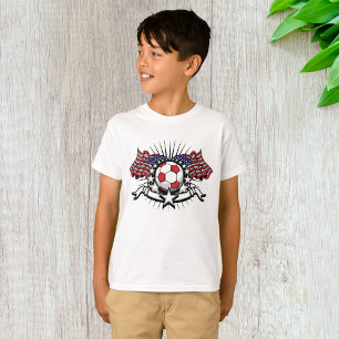 Patriottisch Amerikaans Voetbal Ontwerp USA Vlag F T-shirt