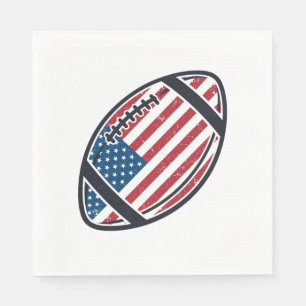 Patriottisch Amerikaans Voetbal Vintage Vector Des Servet