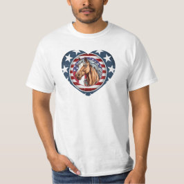 Patriottisch Amerikaans Western paard T-shirt