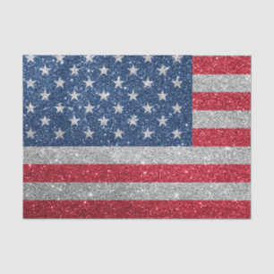 Patriottisch Amerikaanse Vlag Glitter Tissuepapier