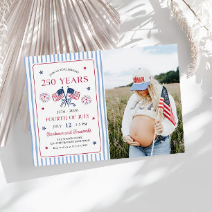 Patriottisch Amerika's 250ste verjaardag foto Kaart