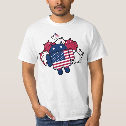 Patriottisch Android T-shirt (Voorkant)