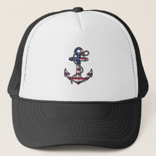 Patriottisch Anker Vintage Vector Design_1 Trucker Pet