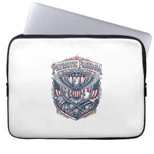 Patriottisch Antiek Verzamelaar Vector Grafische T Laptop Sleeve
