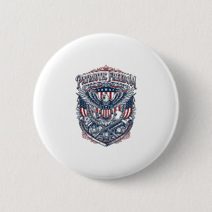 Patriottisch Antiek Verzamelaar Vector Grafische T Ronde Button 5,7 Cm