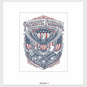 Patriottisch Antiek Verzamelaar Vector Grafische T Sticker