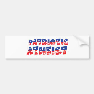 Patriottisch atheïst bumpersticker