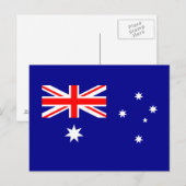 Patriottisch Australisch Briefkaart van de vlag (Voorkant / Achterkant)