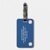 Patriottisch Baseball Bagagelabel (Achterkant verticaal)