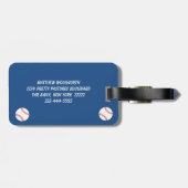 Patriottisch Baseball Bagagelabel (Achterkant horizontaal)