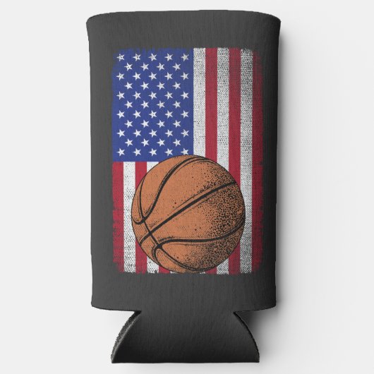 Patriottisch basketbal 4 juli Amerikaanse vlag (Voorkant)