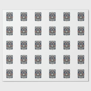 Patriottisch Battleschild 1776 Militair Geïnspiree Cadeaupapier