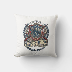 Patriottisch Battleschild 1776 Militair Geïnspiree Kussen