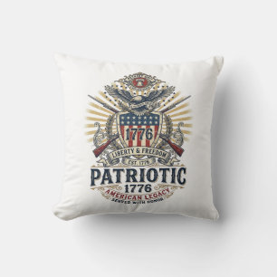 Patriottisch Battleschild 1776 Militair Geïnspiree Kussen