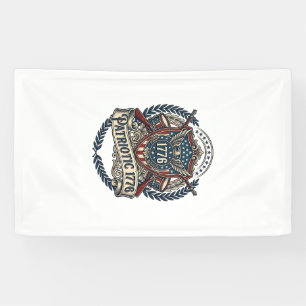 Patriottisch Battleschild 1776 Militair Geïnspiree Spandoek