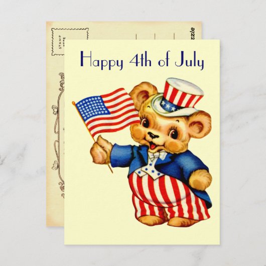 Patriottisch Beer Briefkaart (Voorkant / Achterkant)