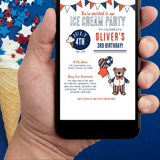 Patriottisch Beer ijsfeest Verjaardag Kaart