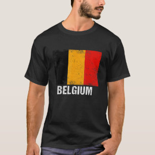 patriottisch België vlag achteruit verhit T-shirt