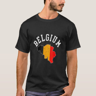 patriottisch België vlagkaart verhit T-shirt