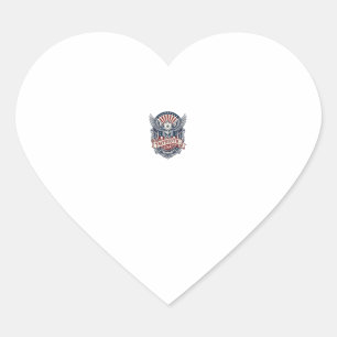 Patriottisch Beschermend Masker Vrijheid Militair  Hart Sticker