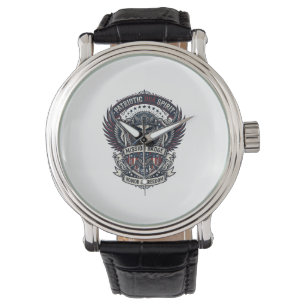 Patriottisch beschermingsmasker vrijheid militair horloge