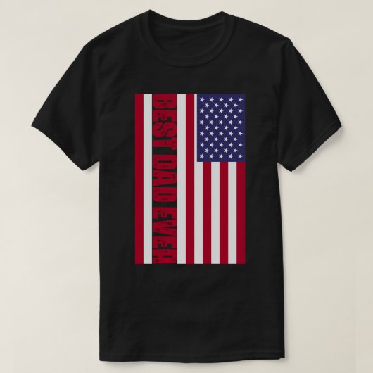 Patriottisch beste vader ooit Amerikaanse vlag T-shirt (Design voorkant)