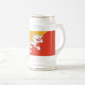 Patriottisch Bhutan Flag Beer Stein Bierpul (Voorkant rechts)