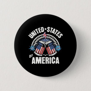Patriottisch Bier Amerikaanse Vlag 4 Juli Bier Ver Ronde Button 5,7 Cm