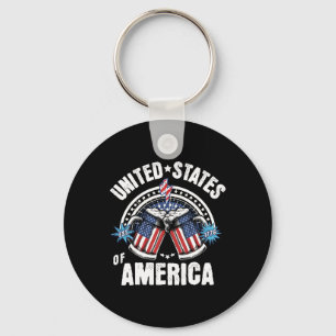 Patriottisch Bier Amerikaanse Vlag 4 Juli Bier Ver Sleutelhanger