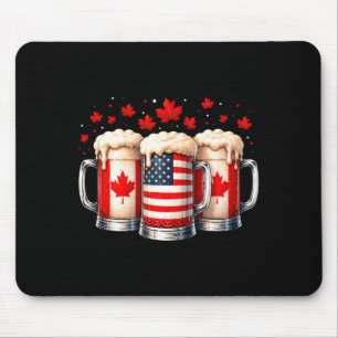 Patriottisch bier canada usa vlag esdoornblad cana muismat