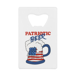 Patriottisch bier kredietkaart flessenopener