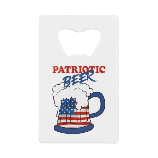 Patriottisch bier kredietkaart flessenopener (Voorkant)