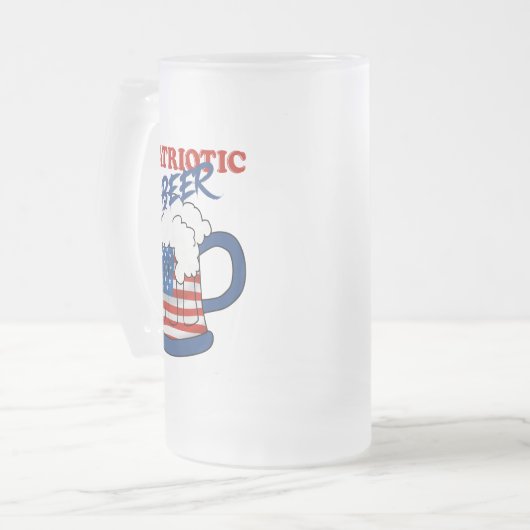 Patriottisch bier matglas bierpul (Voorkant links)