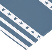 Patriottisch blauw en witte strepen met sterren lange tafelloper (Hoek)