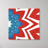 Patriottisch bloemencaleidoscoop ontwerp canvas afdruk (Voorkant)