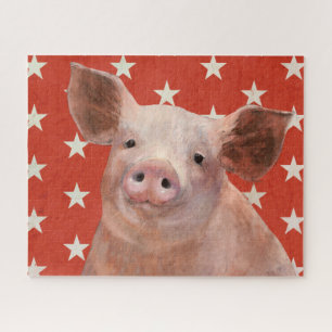 Patriottisch Boerderij - Varkens Legpuzzel